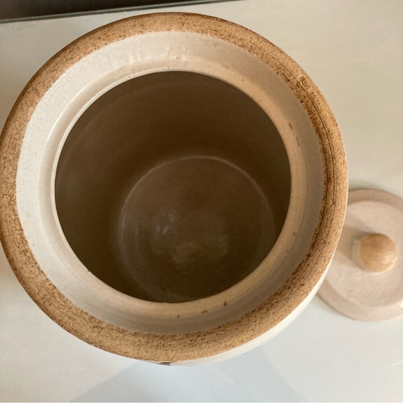 Vintage Stoneware Lidded Cookie Jar - Picture 3 of 7